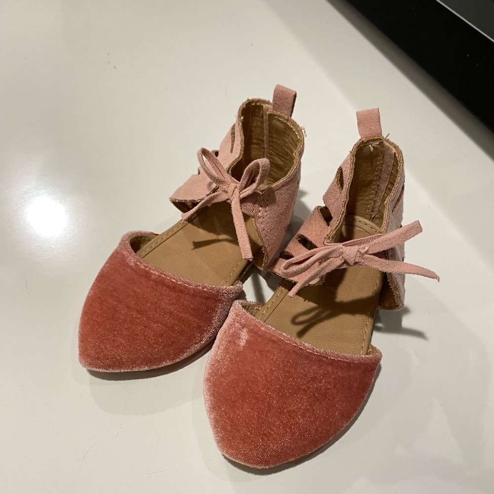 (5/$35) Old Navy Pink Velvet Flats 18-24M